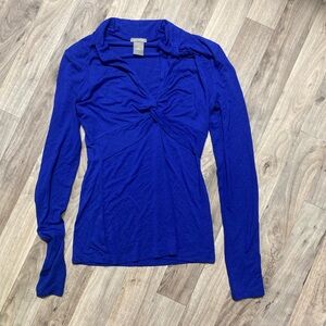 Ann Taylor Deep V In Cyan